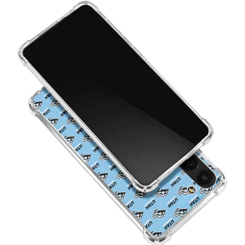 NHL Utah Mammoth Logo Pattern Galaxy S24 FE Clear Case